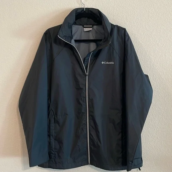 Columbia Women’s Jacket 1X Waterproof Zip Front Black Hooded Gorpcore Activewear - Picture 5 of 17